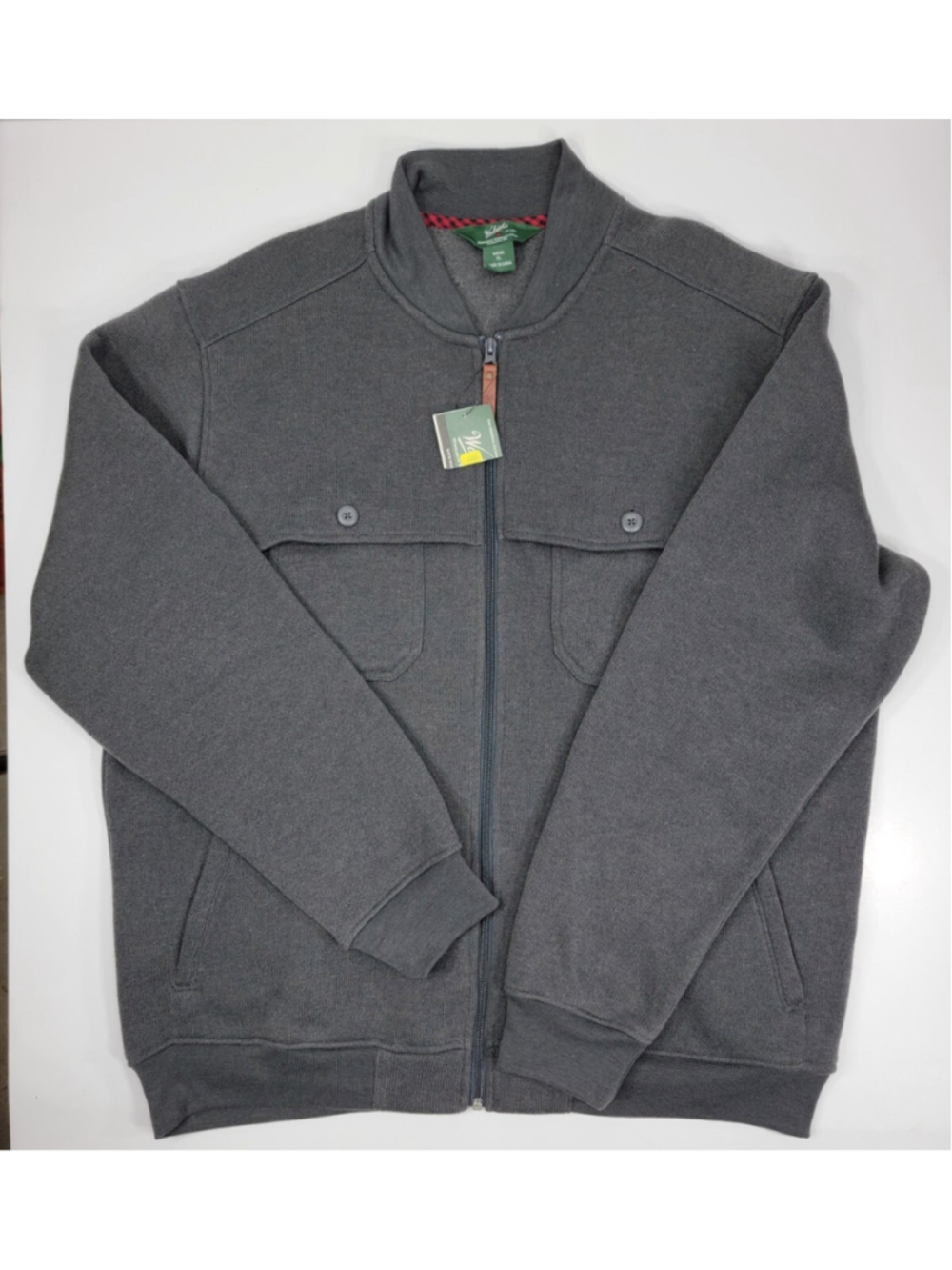 NEW Woolrich Hanover Men's Full Zip Fleece Jacket Chest Pockets Chore Coat XL